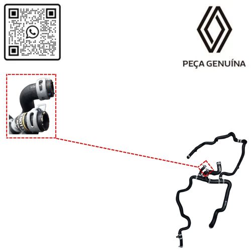 RN 18527R-O 215039185R MANGUEIRA INF. DO RADIADOR DUSTER 2.0 16V F4R imp 5